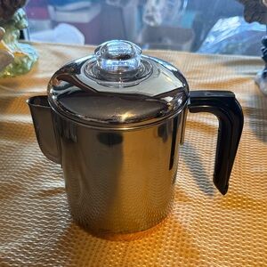 Revere Ware Coffee Pot with Black Handle